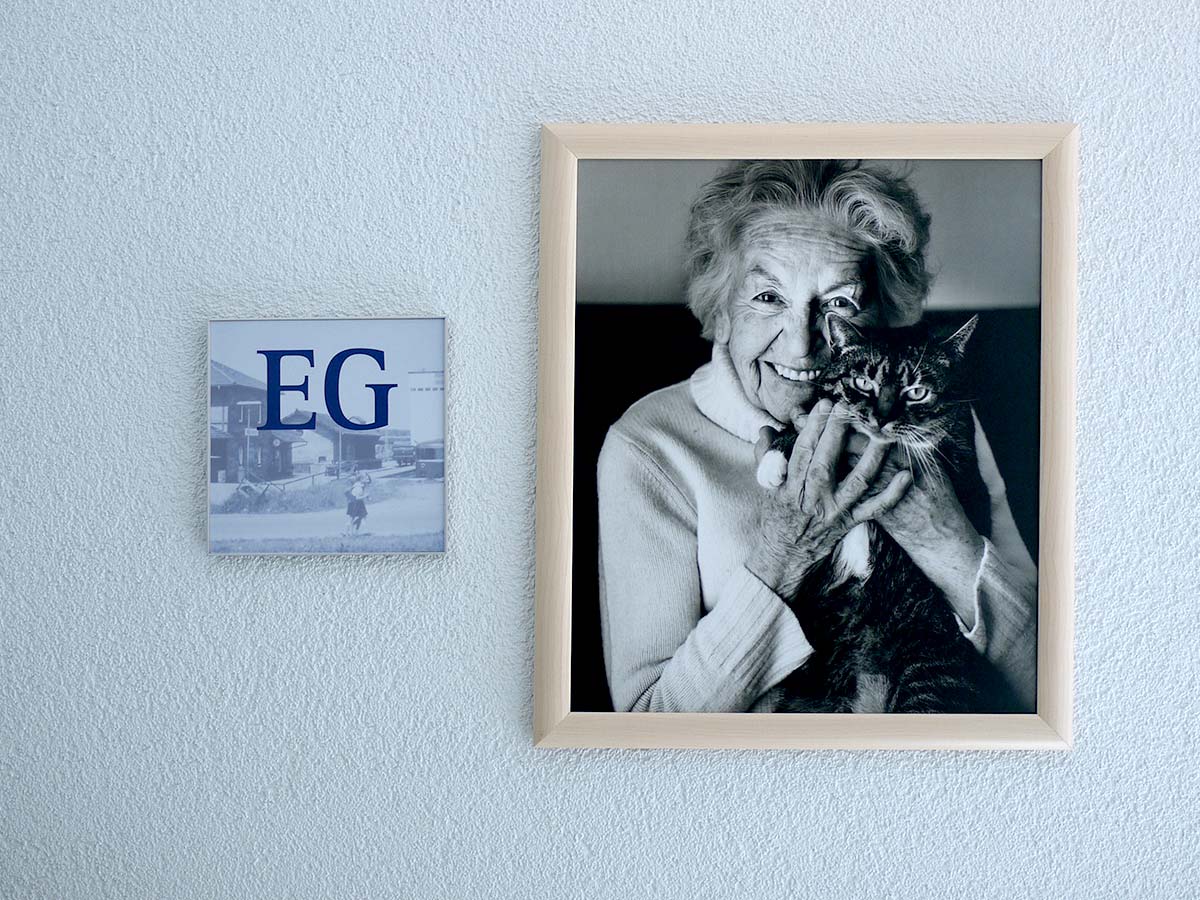 Etagenangabe im Treppenhaus