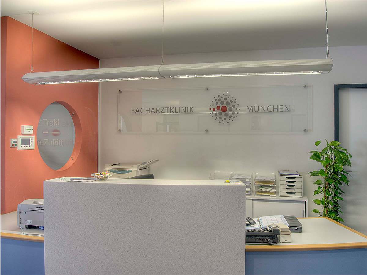 Logo direkt an der Anmeldung