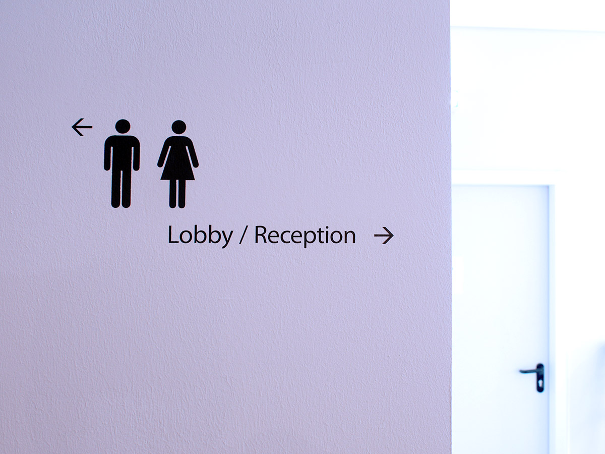 Hinweis zu den Toiletten Detail