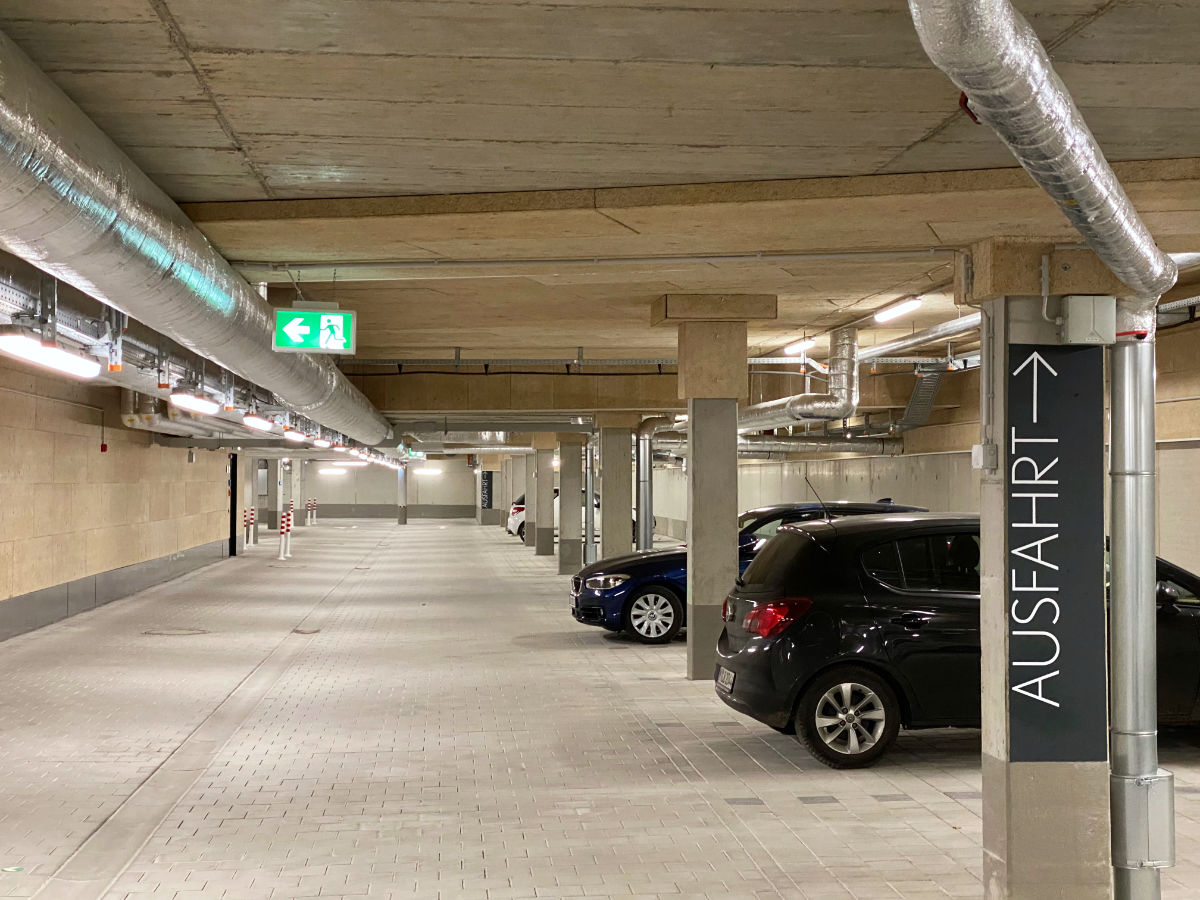 Wegweisung in der Tiefgarage