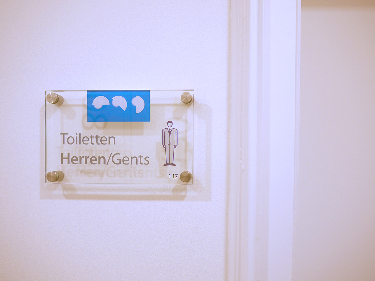 Hinweis auf die Tolietten Herren
