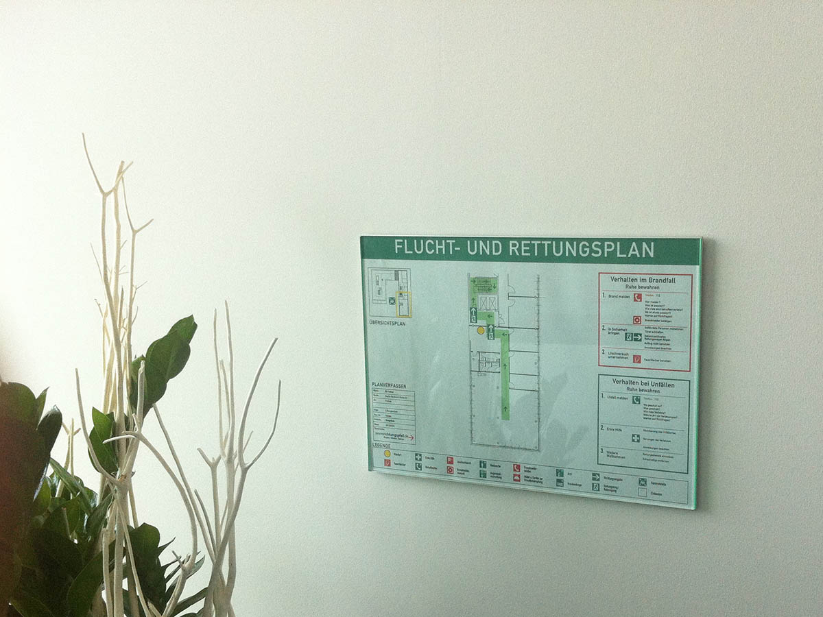 Flucht- und Rettungsplan - Rahmen
